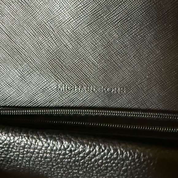 Michael Kors Black Pebbled Leather Karson Wallet Clutch (Strap Missing)